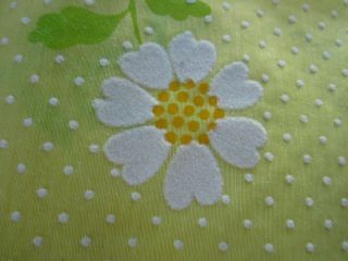 Vintage Flocked Fabric Yellow Floral 3,  Yards Clothes Dresses Baby Dolls Sewing 3