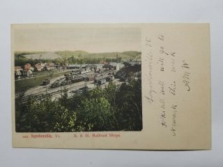 Pre 1906 B&m Railroad Shops Lyndonville Vermont Vt Postcard