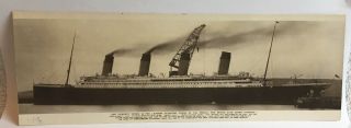 Very Rare Real Photograph Of Titanic White Star Line Postcard 1912