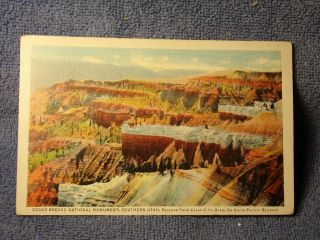 Vintage Postcard Cedar Breaks Monument,  Southern Utah