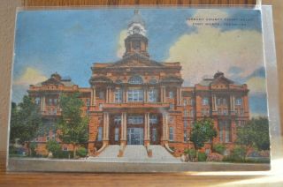 1948 Tarrant County Court House - Fort Worth Texas Postcard