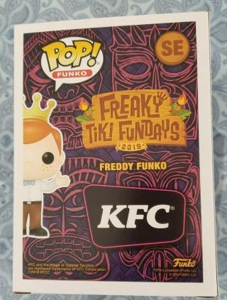 2019 SDCC Funko Fundays Freddy As KFC Colonel Sanders LE 450 With Pop Protector 3