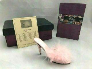 Just The Right Shoe Va Va Voom High Heel Pink Feather Raine 25030