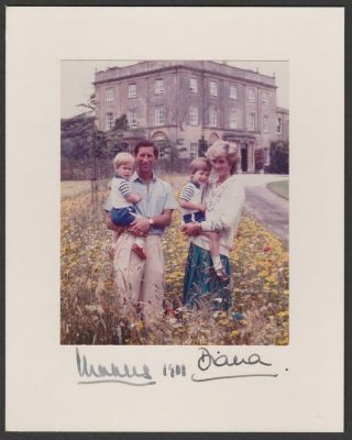 Princess Diana & Prince Charles hand signed framed photograph 1986. 3