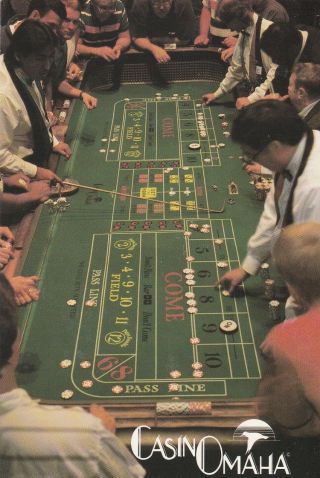 Iowa Postcard - " The Craps Table @ Casino Omaha ".  Onawa,  Ia.  (169)