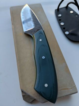Murray Carter Kajiki Knife W/ Hammer Finish & Light Green/turquoise G - 10 Handle