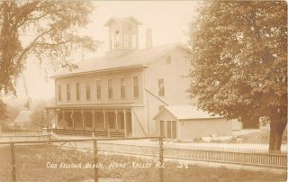 C.  1910 Rppc Post Office & Odd Fellows Block Hope Valley Ri