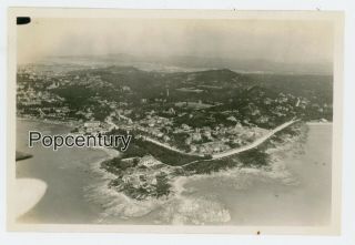 Pre Ww2 1932 Photograph China Tsingtao Panoramic Aerial Sharp Photo