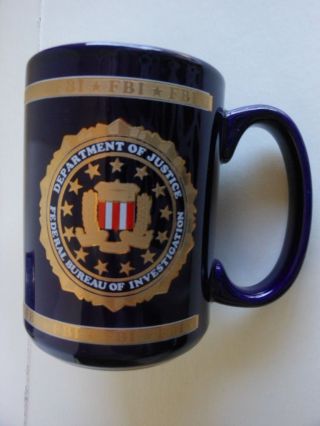 Fbi Heraldry Porcelain Coffee Mug Federal Bureau Of Investigation