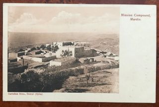 Lebanon Vintage Postcard Mardin Sarrafian Armenian Assyrian Mission Message Back