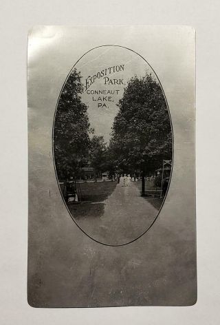 1908 Conneaut Lake Exposition Park Postcard – Made Of Aluminum