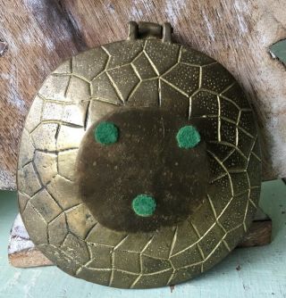 Vintage Sand Dollar Brass Hinged Trinket Box 3
