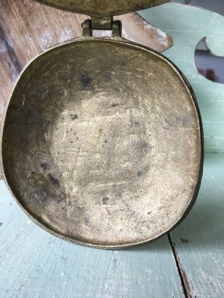 Vintage Sand Dollar Brass Hinged Trinket Box 6