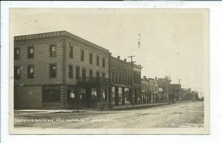 Wahpeton Nd North Dakota Rppc Postcard Main Street W.  Olson Photographer