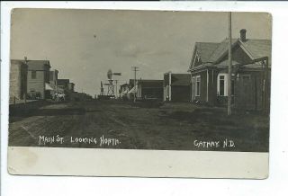 Cathway Nd North Dakota Rppc Postcard Main Street Posted 1908