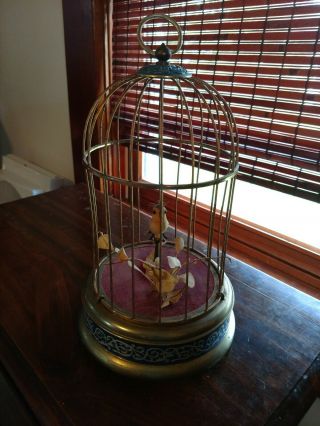 Reuge Style Singing Automaton Bird Cage