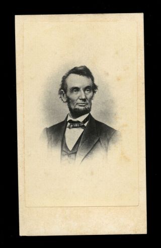 Civil War Period Cdv Photo Of Abraham Lincoln Antique 1860s 1800s