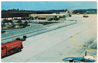 Postcard Jacksonville Airport National Airlines Boeing 727 Aviation Airways