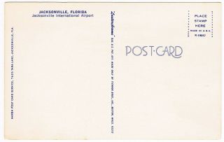 Postcard Jacksonville Airport National Airlines Boeing 727 aviation airways 2