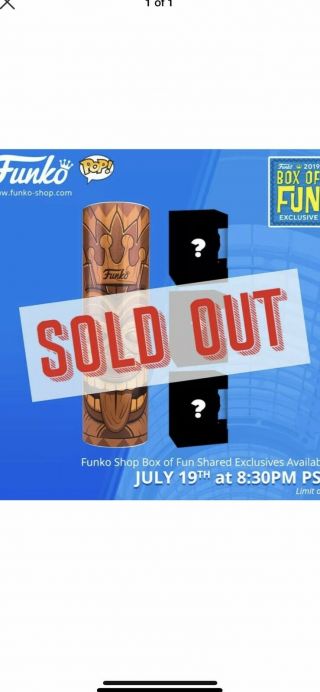 2019 Funko Fundays Box Of Fun,  Confirmed Order,  Ship When Received.