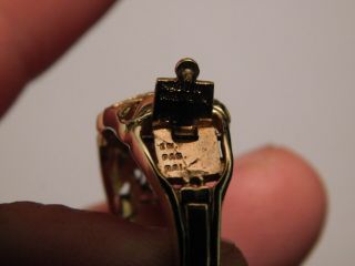 14k Gold Masonic Freemason Ring Symbols Articulated Secret Compartment Size 12 11