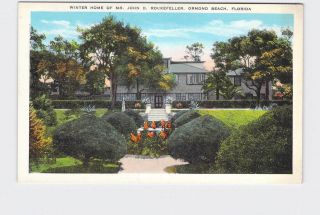 Antique Postcard Florida Ormond Beach Winter Home Of Mr.  John D.  Rockefeller