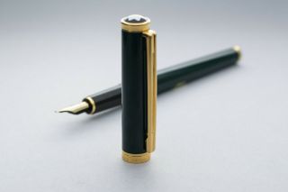 Mont Blanc Noblesse OBLIGE Green Resin With Gold Plated Trim,  Fountain Pen.  14K/ct 3