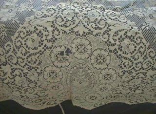 Antique Crochet Lace Tablecloth Table Cloth 70x100 Vintage Bedspread Bed Spread 3