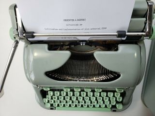1960 ' s Hermes 3000 Seafoam Typewriter,  Observer Binos from THE FRINGE TV SHOW 11