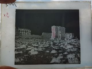 Bonfils Glass Plate Negative Slide C1880 Photo Temple Of Palmyra,  Syria