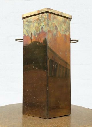Vintage Frederick Cooper Brass Umbrella Stand / Vase