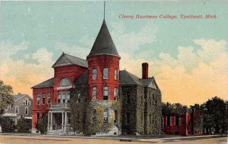 Ypsilanti Mi 1907 - 14 View Of The Long Gone Cleary Business College Vintage 569