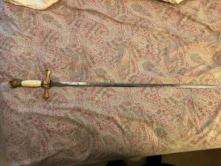 Antique Masonic Lodge Sword With Name,  Henderson and Ames Co. 7