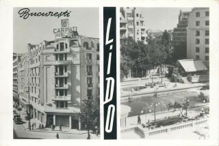 Romania Bucharest Lido Hotel Carpati Swimming Pool Postcard