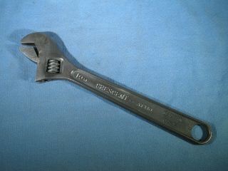 Vintage Crescent Tool Co.  At110 10 " Combination Wrench Made In Jamestown,  Ny Usa