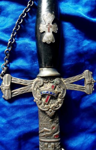 Knights Templar Sword & Scabbard Henderson Ames Co.  Alfred M Heston