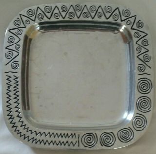Wilton Armetale Reggae Pewter Square Serving Platter/tray 12 " Only One On Ebay