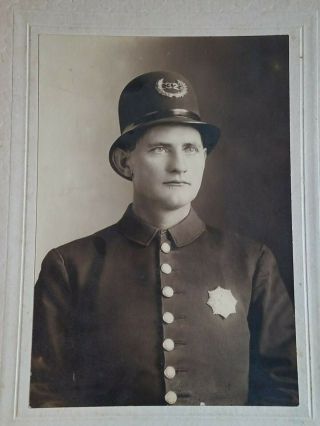 ANTIQUE 1890 ' S CABINET CARD POLICE OFFICER OKLAHOMA CITY 32 PHOTO 9 
