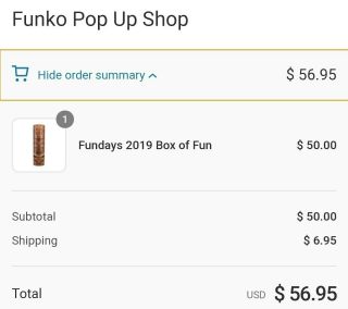 Funko Fundays 2019 Box of Fun ORDER CONFIRMED 2