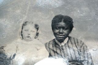 Tintype Black Nanny White Baby Portrait Antique 4
