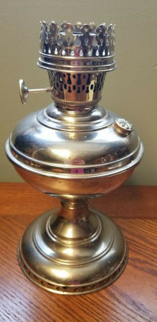Vintage Aladdin Chromed Metal Lamp