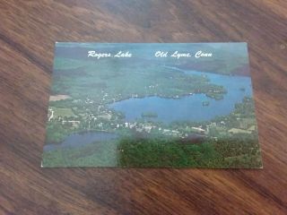 Aerial View,  Rogers Lake,  Old Lyme,  Ct Postcard