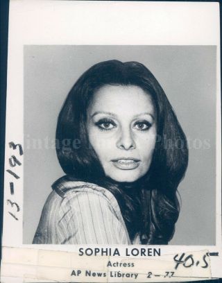 1979 Photo Sophia Loren Actress Villani Scicolone Italian Film Beauty Pageant