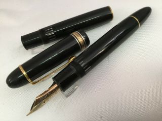 Montblanc Diplomat 1950s 149 Fountain Pen Silver Rings Restored 14C Tri - Tone Nib 7