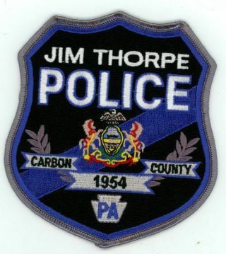 Jim Thorpe Police Pennsylvania Pa Colorful Patch Sheriff