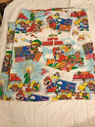 Nintendo Mario Brothers Zelda Full Double Sheets Flat Fitted Vintage 1988