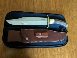 Randall Made Knives Model 12 - 11 " Smithsonian Bowie Huge Stag Knife