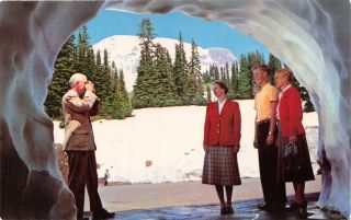 Mt Ranier National Park Washington Paradise Inn Snow Tunnel Postcard