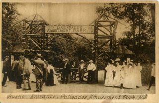 Palisades Amusement Park Nj Postcard Entrance Ca 1910