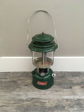 Vintage Coleman Lantern Green Model 220k Camping Fishing Light
